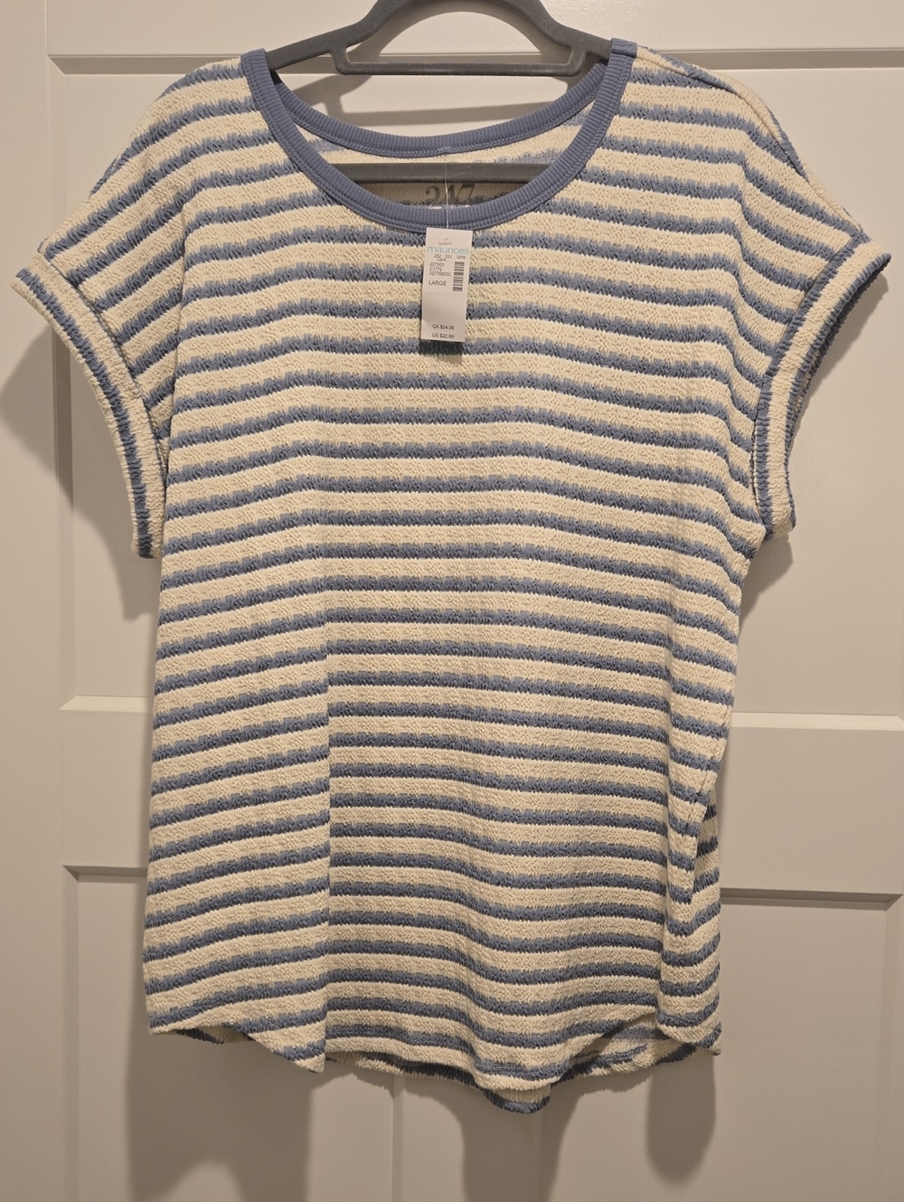 Maurices Blue & White Striped Short-Sleeve Tee